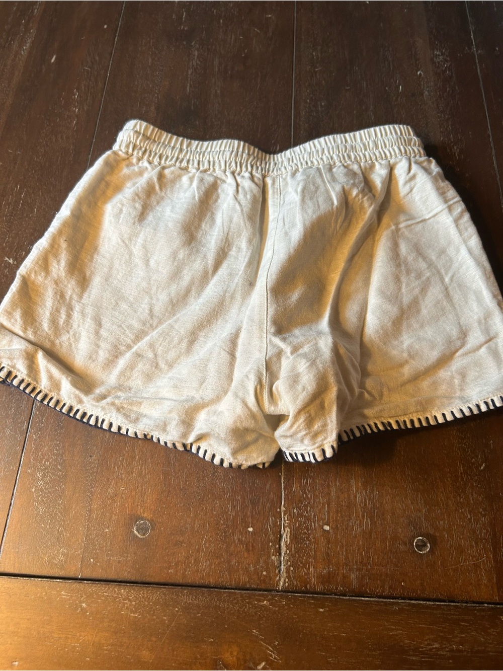 Crewcuts Cream Shell-Print Drawstring Athletic Shorts - Picture 3 of 3